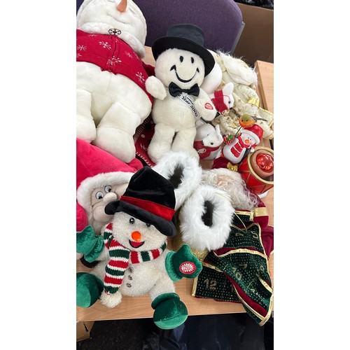 344 - Selection of Christmas teddies, stockings, angel etc