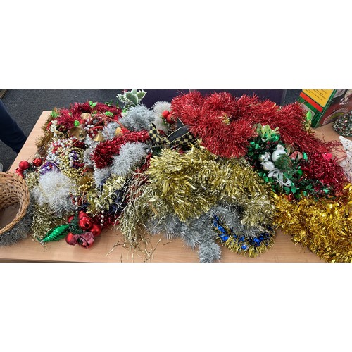 335 - Selection of vintage and later Christmas tinsel decoration