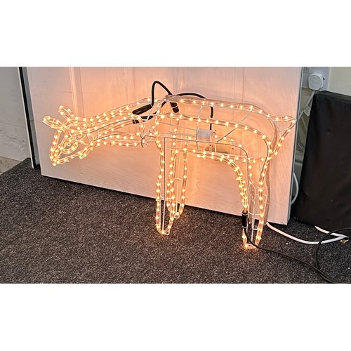 337 - Light up Indoor / Outdoor moveable reindeer, working order, approximate measurements: Height 31 inch... 