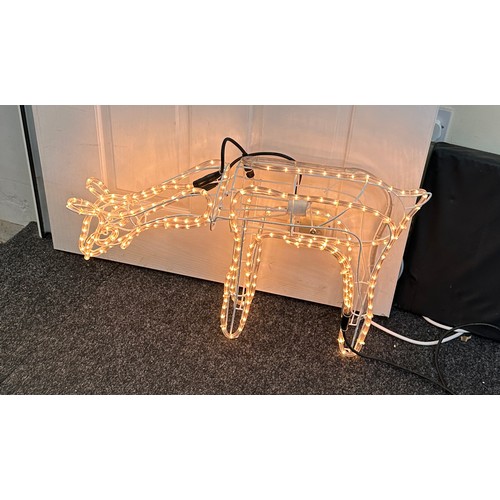 337 - Light up Indoor / Outdoor moveable reindeer, working order, approximate measurements: Height 31 inch... 