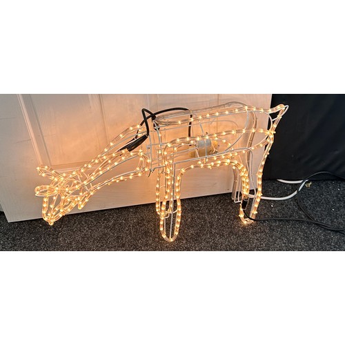 337 - Light up Indoor / Outdoor moveable reindeer, working order, approximate measurements: Height 31 inch... 