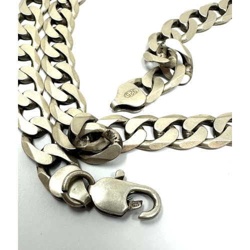 274 - Silver curb link necklace chain weight 61g measures approx 58cm long