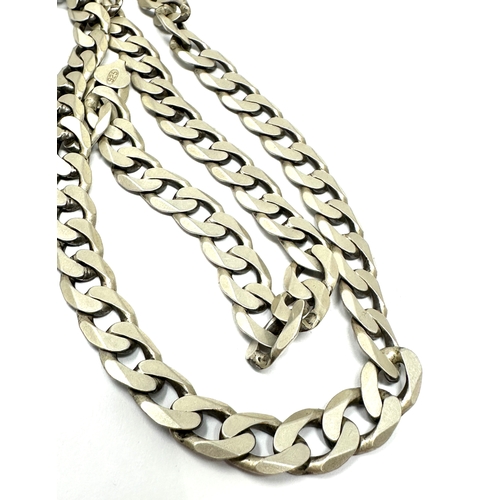 274 - Silver curb link necklace chain weight 61g measures approx 58cm long