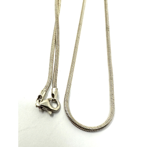 276 - 4 silver necklace chains weight 45g