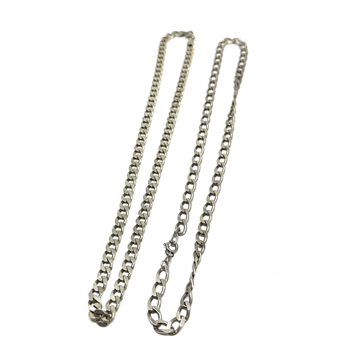 284 - 2 vintage curb link necklace chains weight 60g