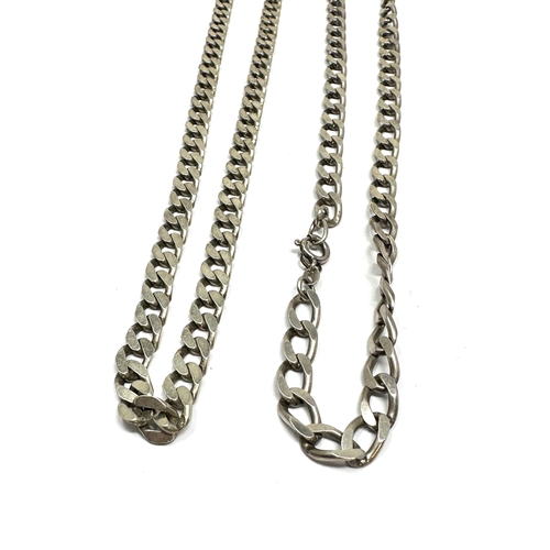 284 - 2 vintage curb link necklace chains weight 60g