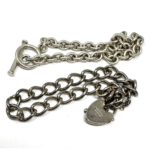 285 - 4 silver bracelets weight 42g