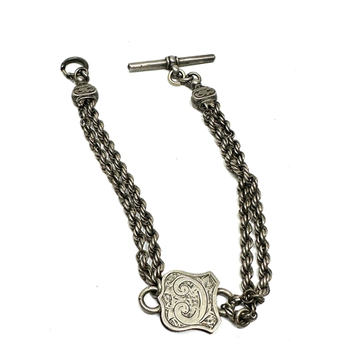 297 - Antique silver albertina watch chain