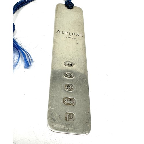 299 - aspinals of london silver bookmark