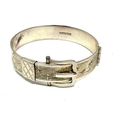 302 - Vintage silver buckle bracelet weight 35g