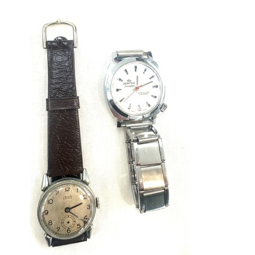 549 - 10 vintage gents wristwatches to include Enicar, Rone, Montra, Riveta etc, all mechanical, untested