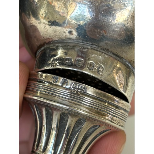 472 - Silver wine funnel George III, London 1795 maker Robert Hennell and David Hennel II, family crest of... 