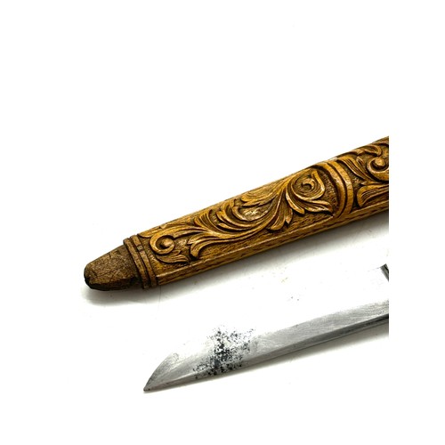 469 - Scandinavian Finnish carved Puuko knife, total length 29cm