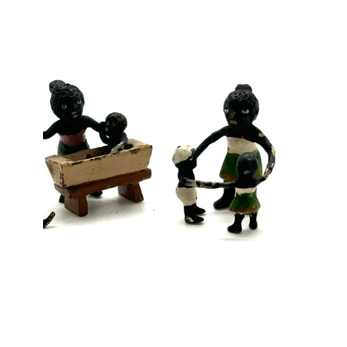 537 - Three black Americana miniature Austrian cold painted bronzes