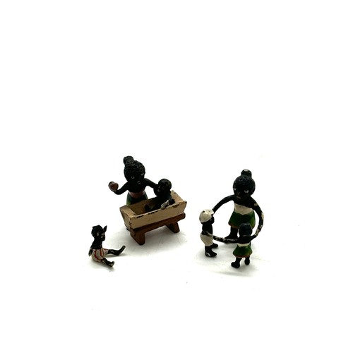 537 - Three black Americana miniature Austrian cold painted bronzes