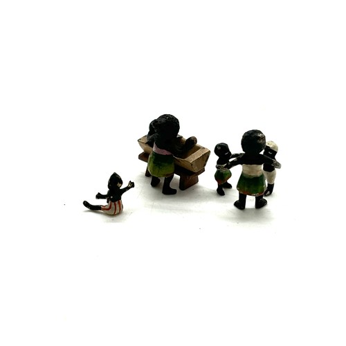 537 - Three black Americana miniature Austrian cold painted bronzes