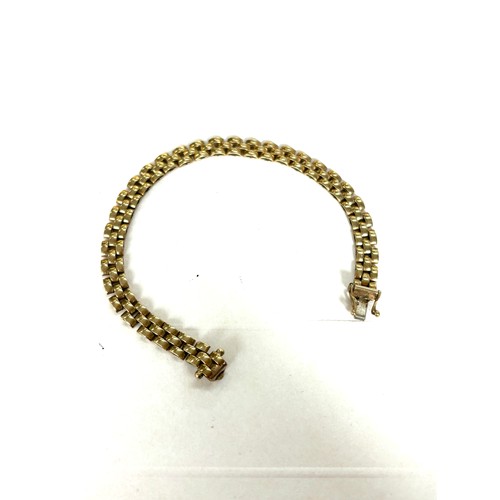 559 - Ladies hallmarked 9ct gold bracelet, approximate weight 11g, length 7.5 inches