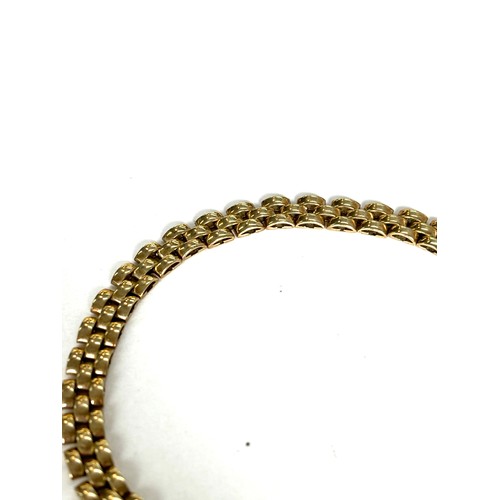 559 - Ladies hallmarked 9ct gold bracelet, approximate weight 11g, length 7.5 inches