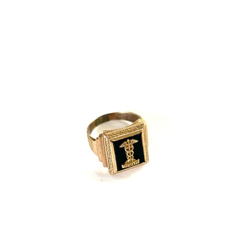 563 - Antique 10ct Signet ring marked NEDH, approximate overall weight 4.7g, ring size H/I