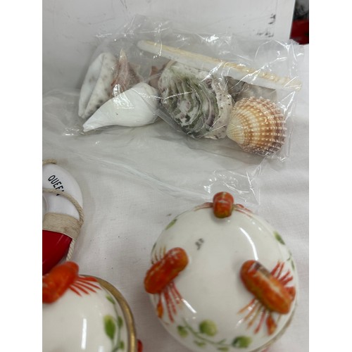 70A - Selection of sea shells and sea related items