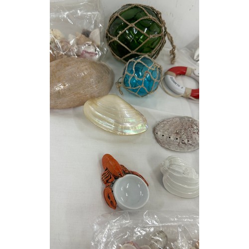 70A - Selection of sea shells and sea related items