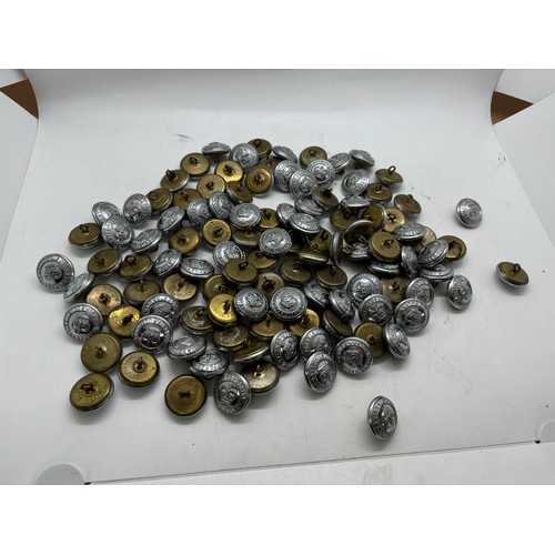 592 - Approximately 150 vintage Halifax Fire Brigade tunic buttons manufactured by Gaunt of London and But... 