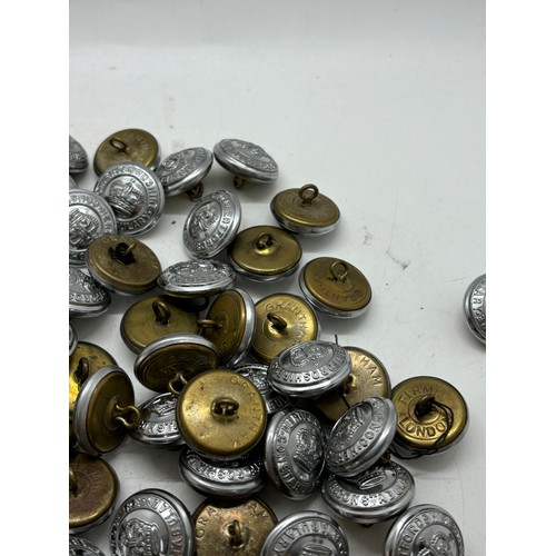 592 - Approximately 150 vintage Halifax Fire Brigade tunic buttons manufactured by Gaunt of London and But... 