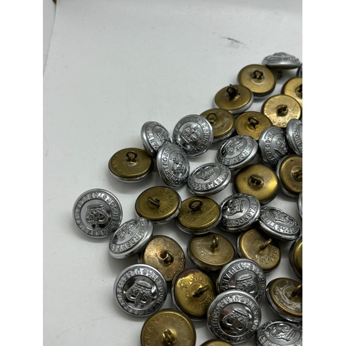 592 - Approximately 150 vintage Halifax Fire Brigade tunic buttons manufactured by Gaunt of London and But... 