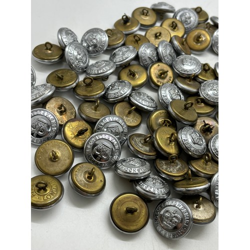 592 - Approximately 150 vintage Halifax Fire Brigade tunic buttons manufactured by Gaunt of London and But... 