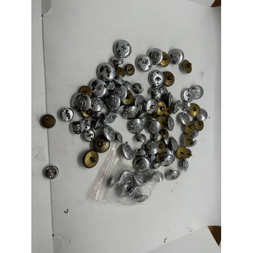 596 - Approximately 50 Tunic and 40 sleeve vintage metal buttons for West Yorkshire fire service, manufact... 