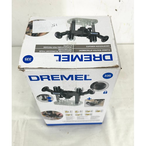 88 - Boxed Dremel 335 plunge router attachment, untested