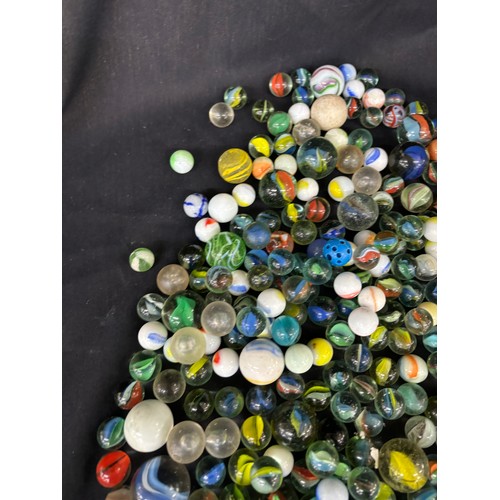 22 - Large selection of vintage and later marbles