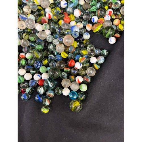 22 - Large selection of vintage and later marbles