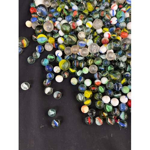 22 - Large selection of vintage and later marbles