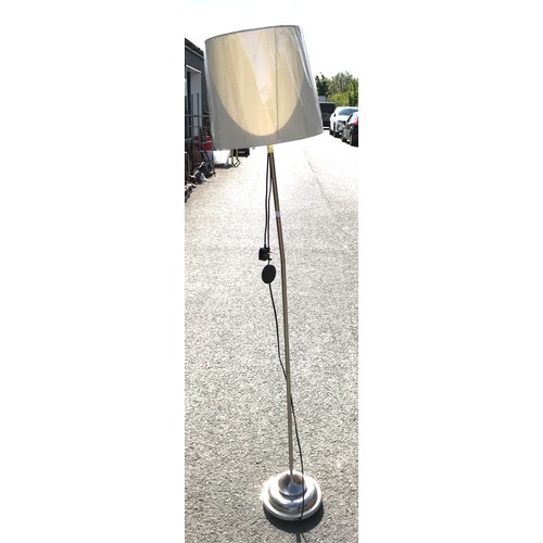 419 - Three standard lamps with shades - all untested tallest measures 72 inches tall