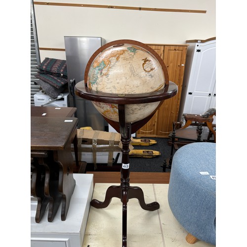 413 - Modern globe on stand height approximately