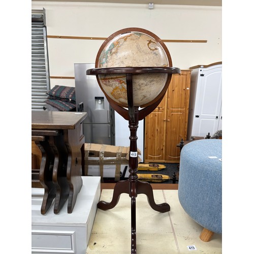 413 - Modern globe on stand height approximately