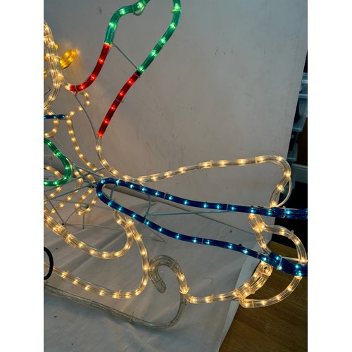 436 - Light up santa and sleigh outdoor/ indoor light, working order