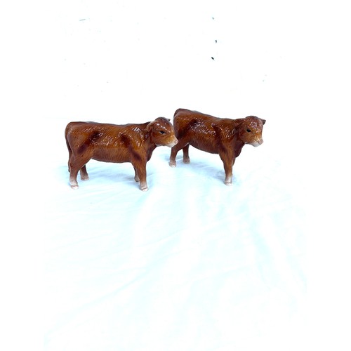 22 - Two vintage brown Beswick calves