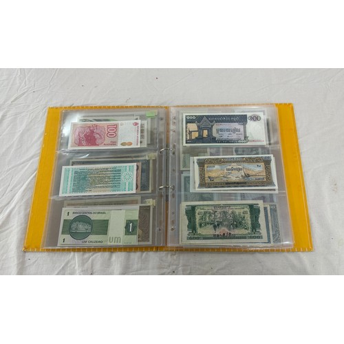 8 - Collection of 62 x bank notes, 90 % mint uncirculated, some high values, British and World Wide, plu... 