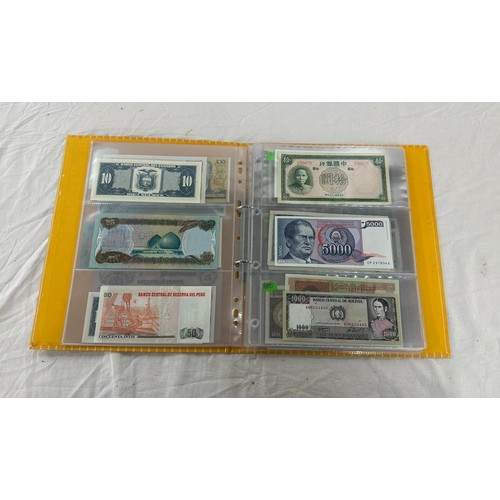 8 - Collection of 62 x bank notes, 90 % mint uncirculated, some high values, British and World Wide, plu... 