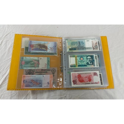 8 - Collection of 62 x bank notes, 90 % mint uncirculated, some high values, British and World Wide, plu... 