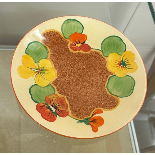 622 - Hand painted Clarice Cliff plate measures approximately 9 inches diameter