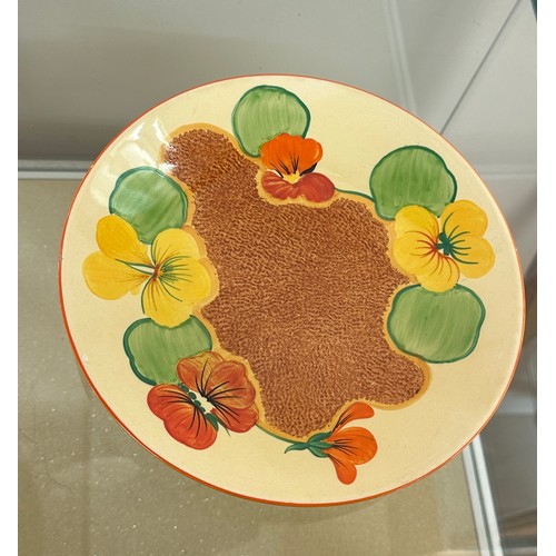 622 - Hand painted Clarice Cliff plate measures approximately 9 inches diameter