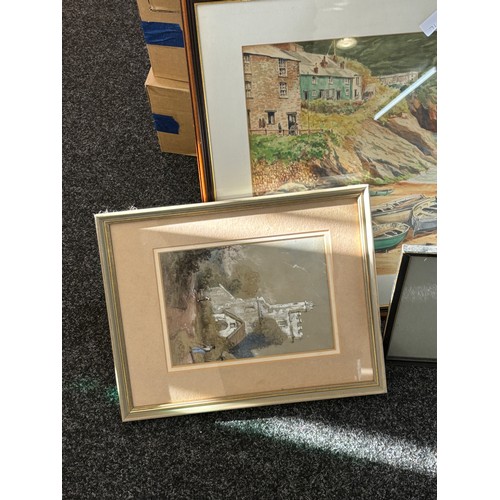 17 - Two framed water colours includes signed J.Cook measures approximately 22 x 16 inches