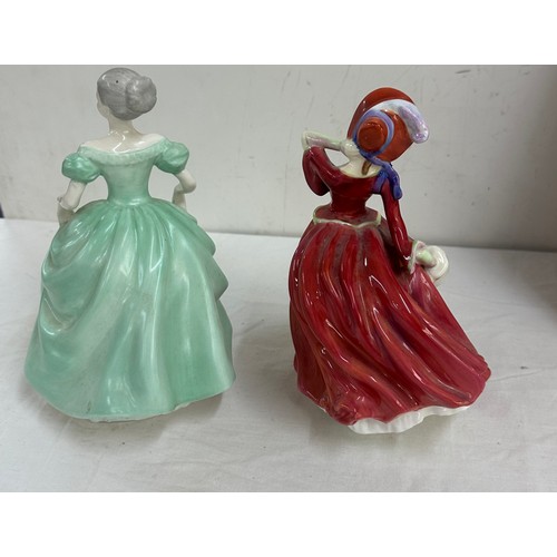 62 - Two lady figures includes Coalport and Royal Doulton