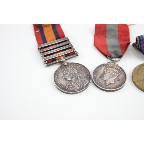 440 - Boer War-WW1-GVI Medal Group QSA & WW1 Pair 5088 Pte H.E Strover 8th Hussars