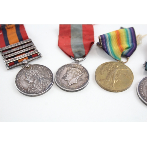 440 - Boer War-WW1-GVI Medal Group QSA & WW1 Pair 5088 Pte H.E Strover 8th Hussars