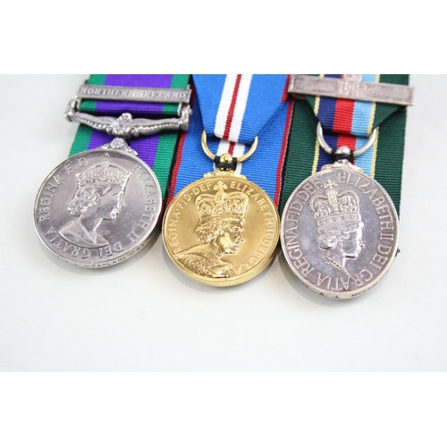 446 - ERII Mounted Medal Group CSM Northern Ireland, Queens Golden Jubilee Etc