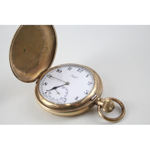 458 - Limit Rolled Gold Full Hunter Pocket Watch Hand-Wind Working